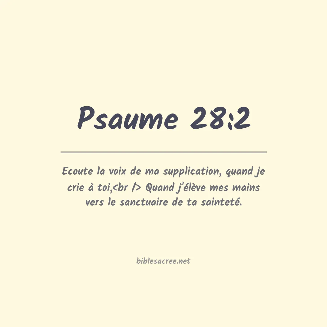 Psaume - 28:2