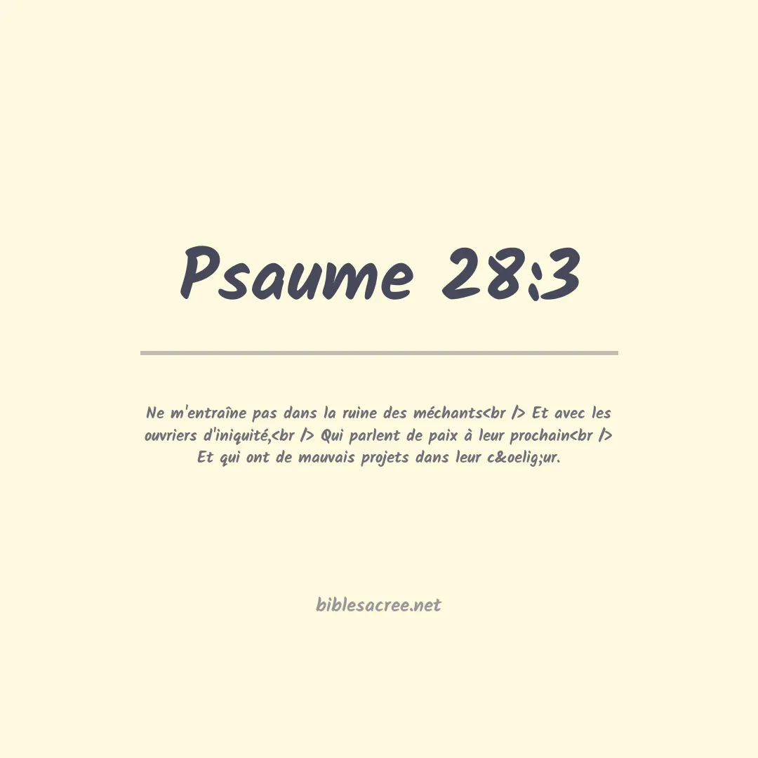 Psaume - 28:3