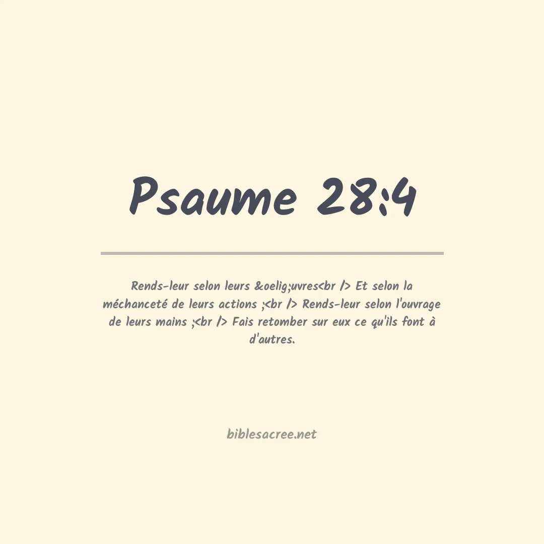 Psaume - 28:4