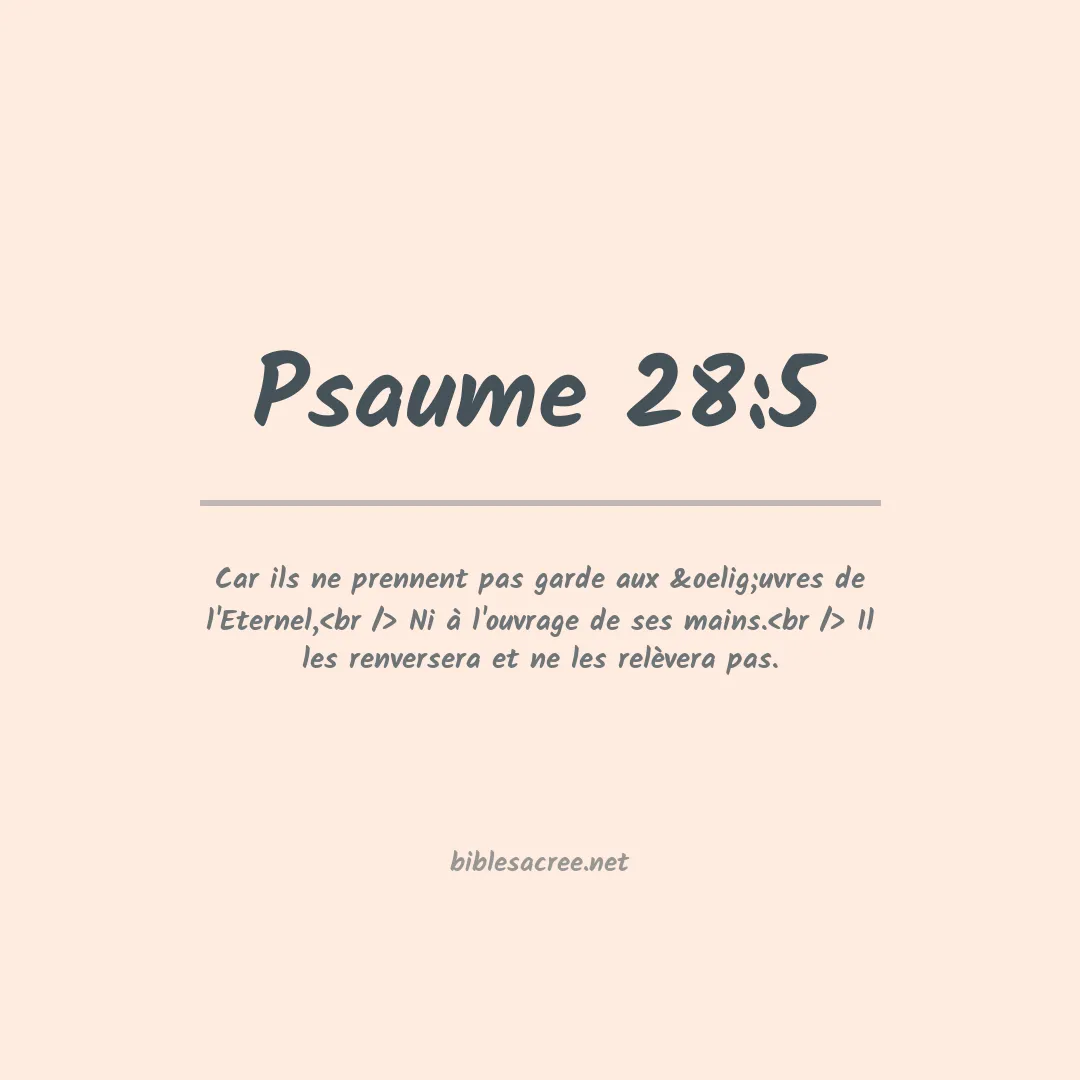 Psaume - 28:5