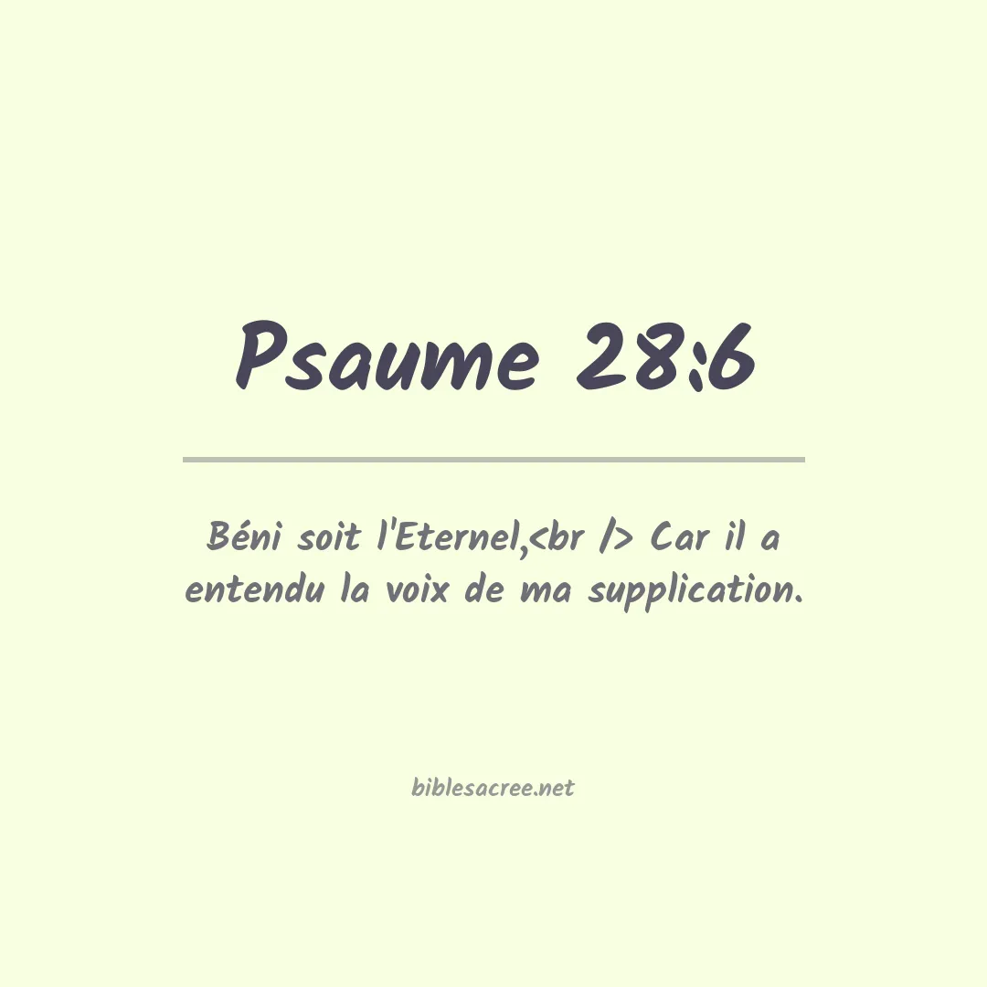 Psaume - 28:6