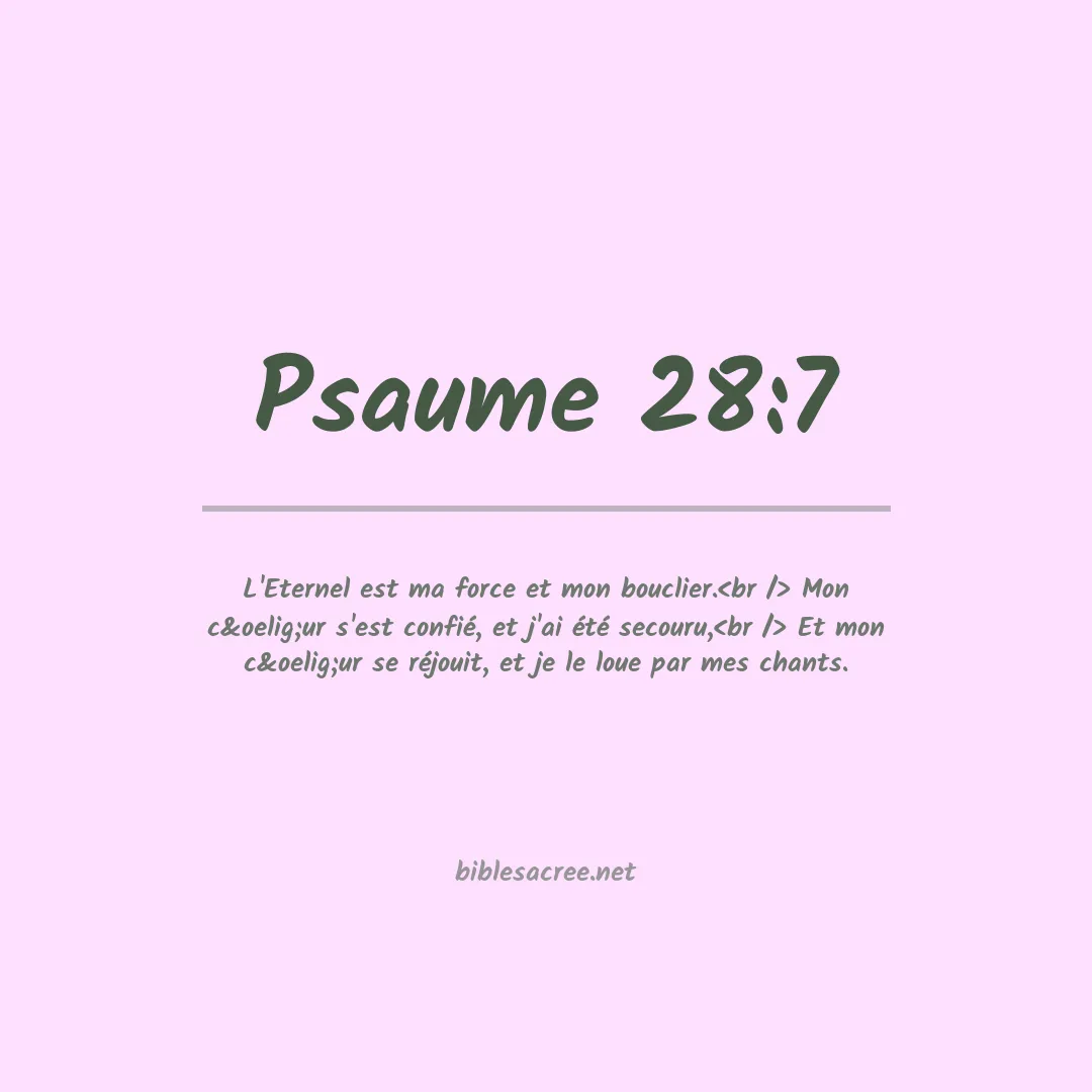Psaume - 28:7