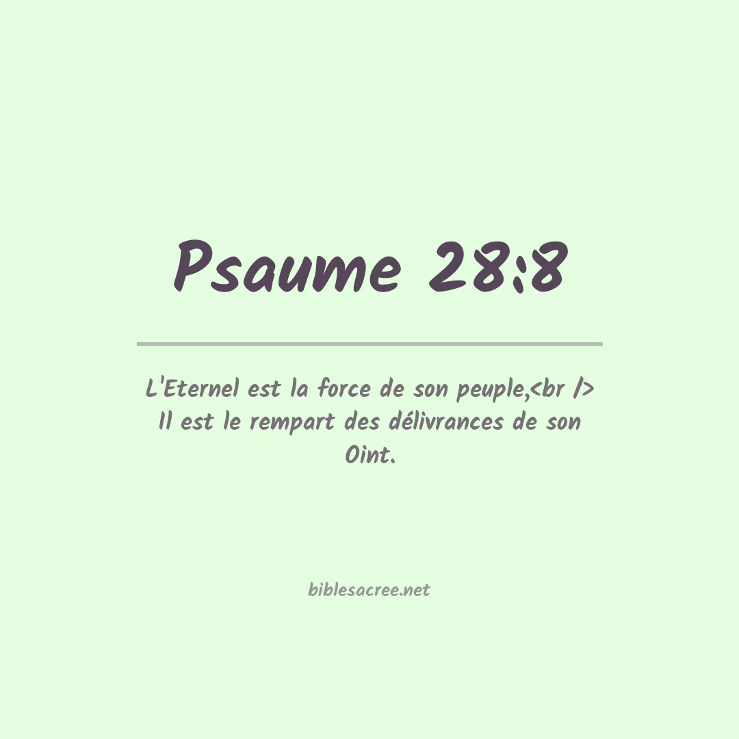 Psaume - 28:8