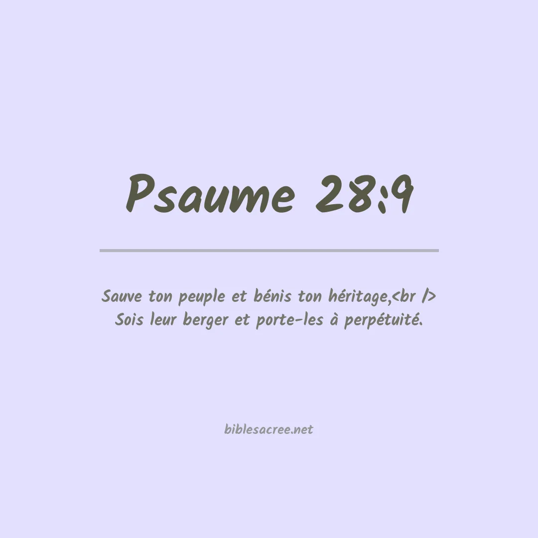 Psaume - 28:9