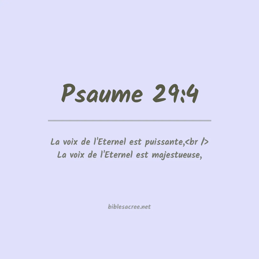 Psaume - 29:4