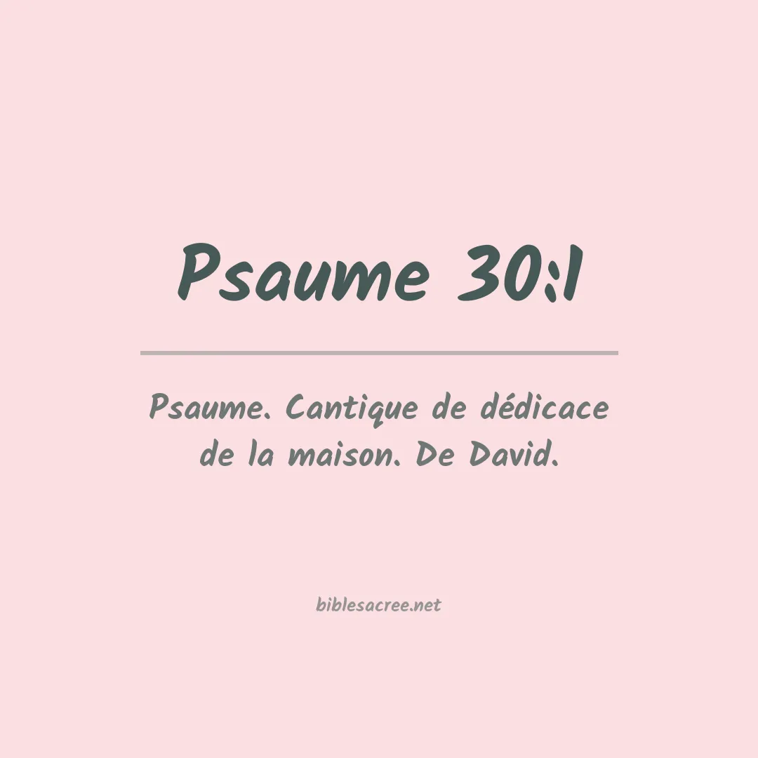 Psaume - 30:1