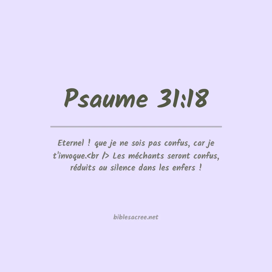 Psaume - 31:18
