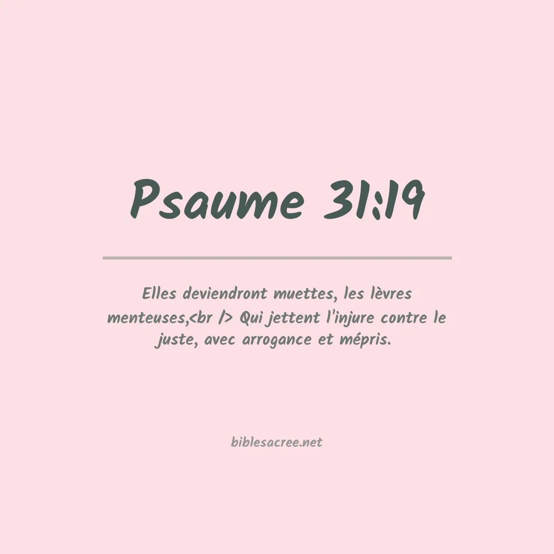 Psaume - 31:19