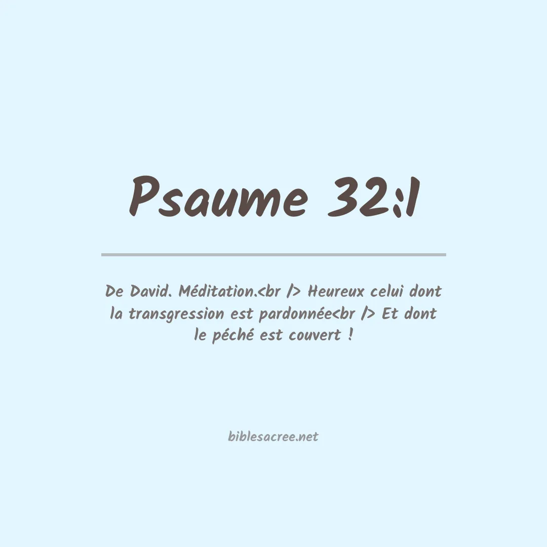 Psaume - 32:1