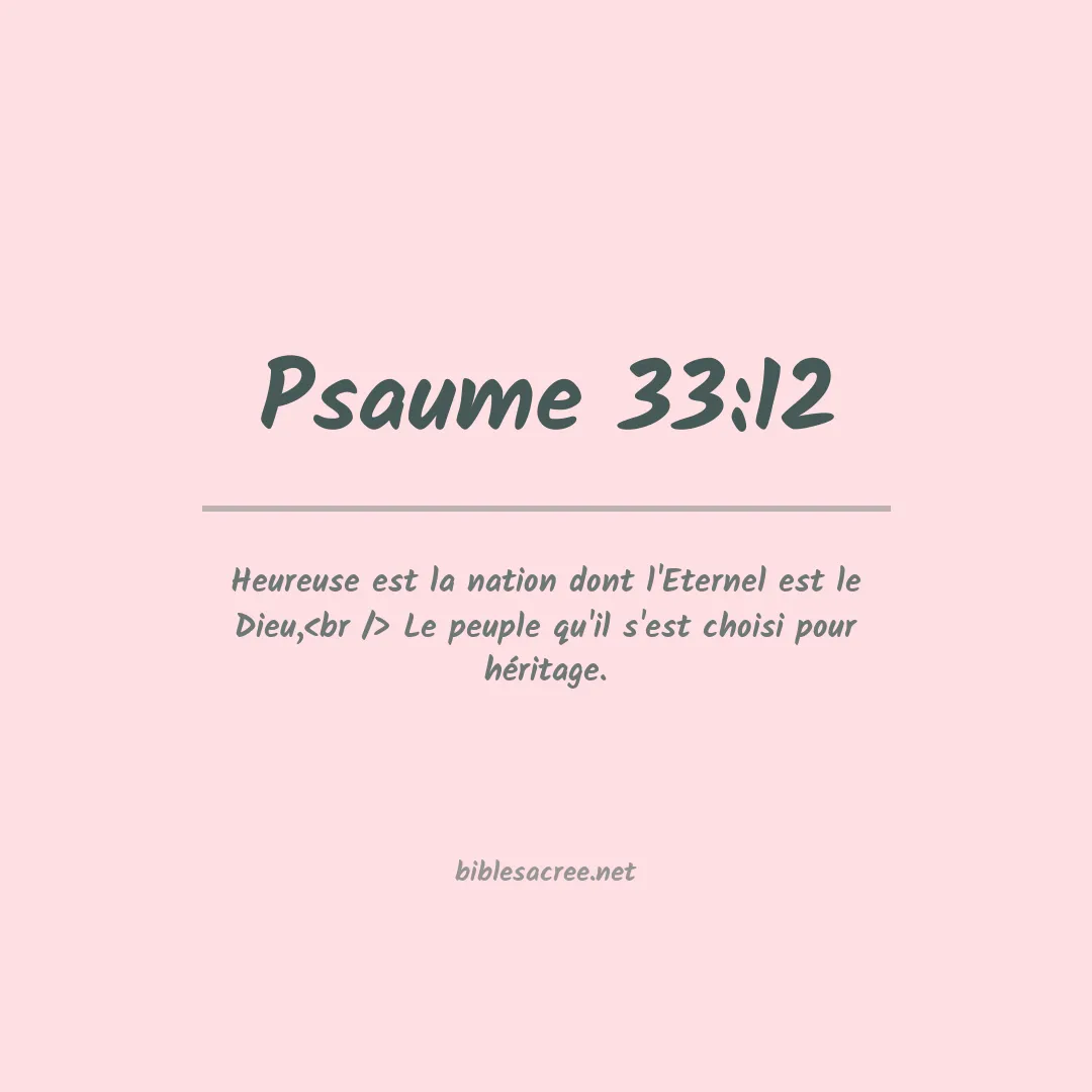Psaume - 33:12