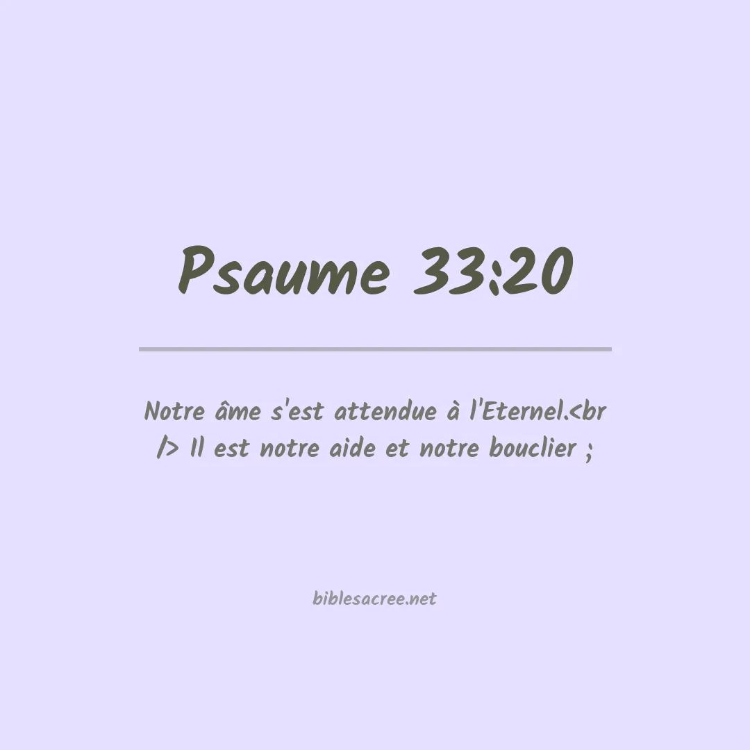 Psaume - 33:20