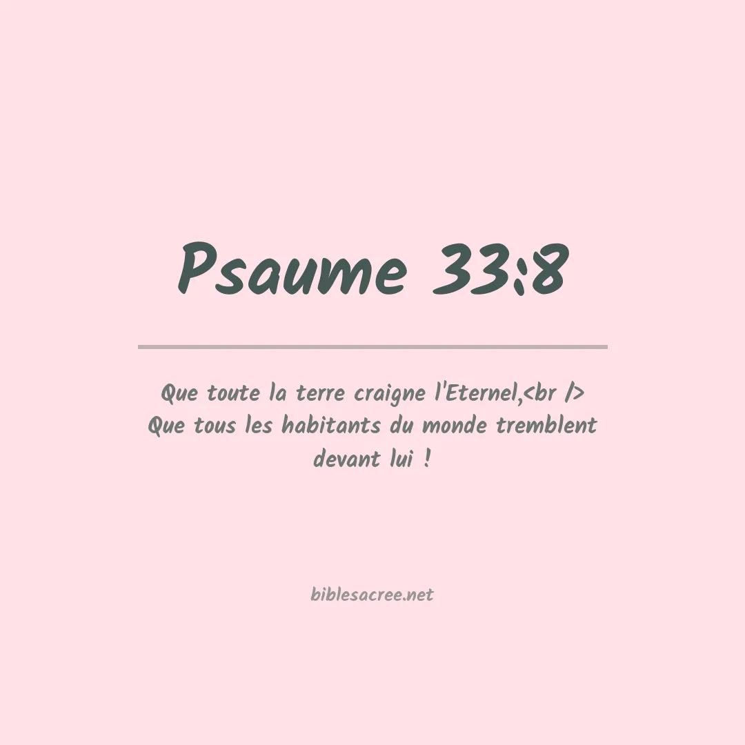 Psaume - 33:8