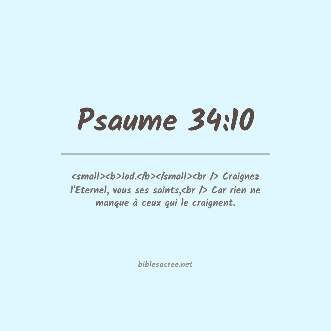 Psaume - 34:10