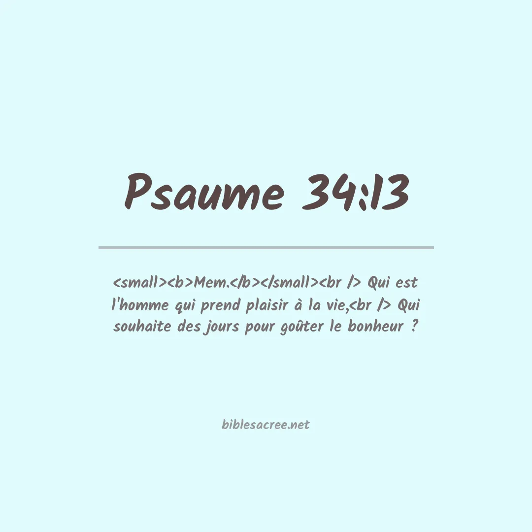 Psaume - 34:13