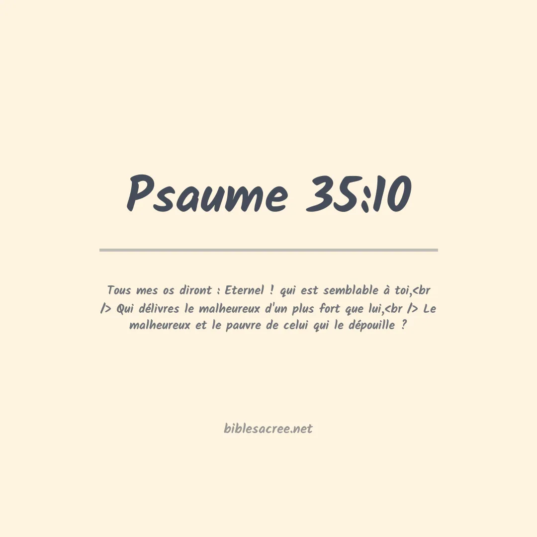 Psaume - 35:10
