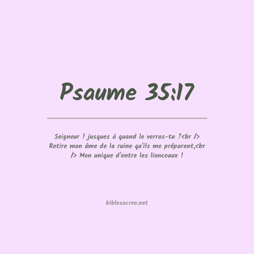 Psaume - 35:17