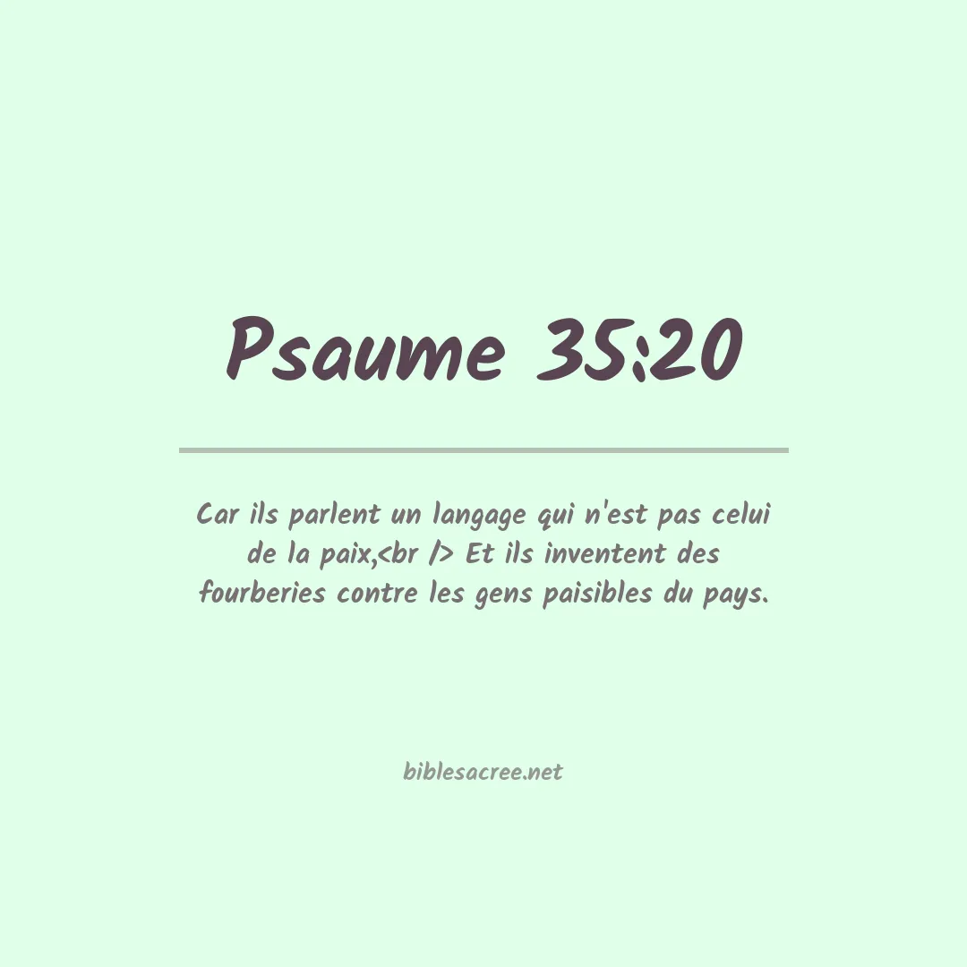 Psaume - 35:20