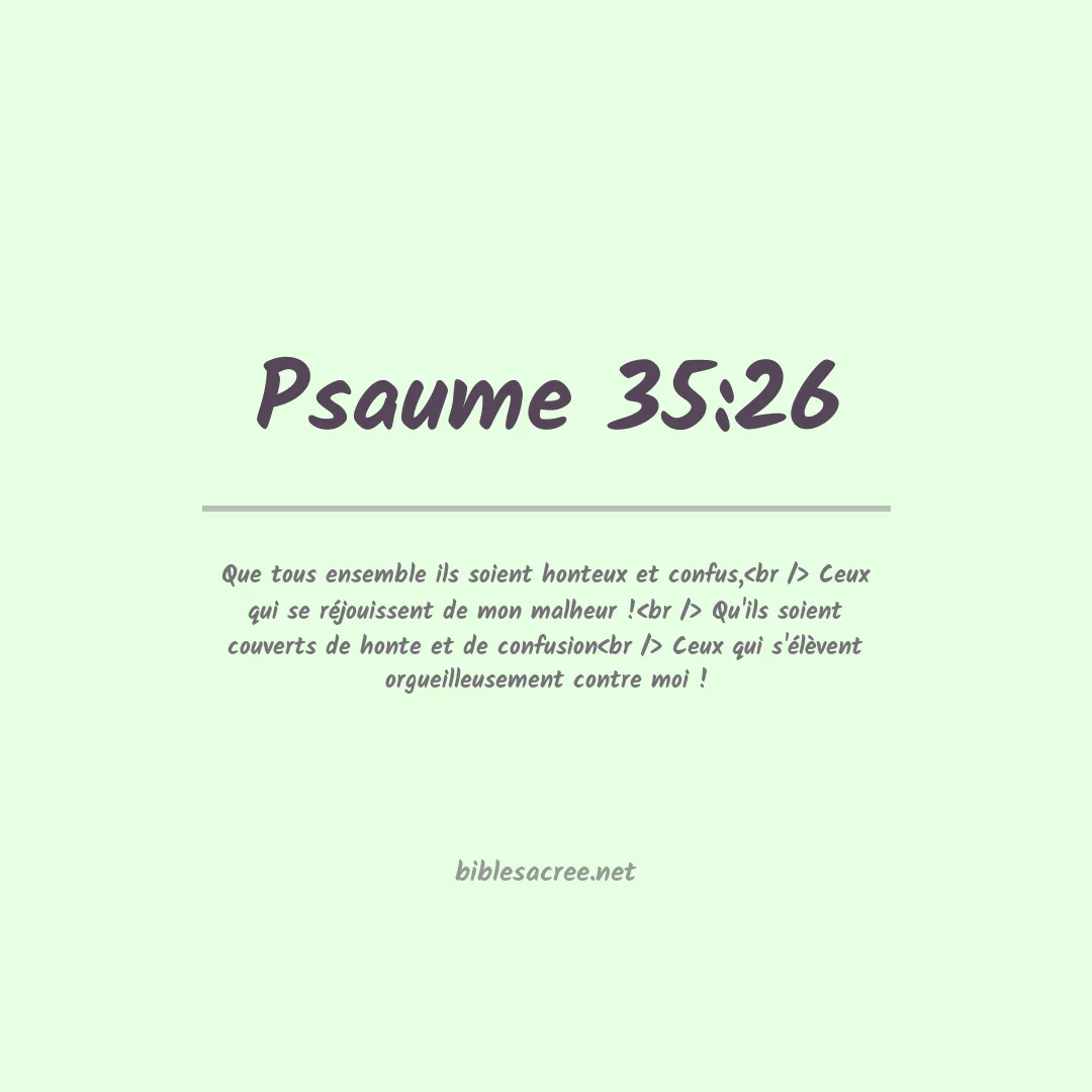 Psaume - 35:26