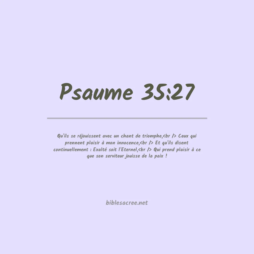 Psaume - 35:27