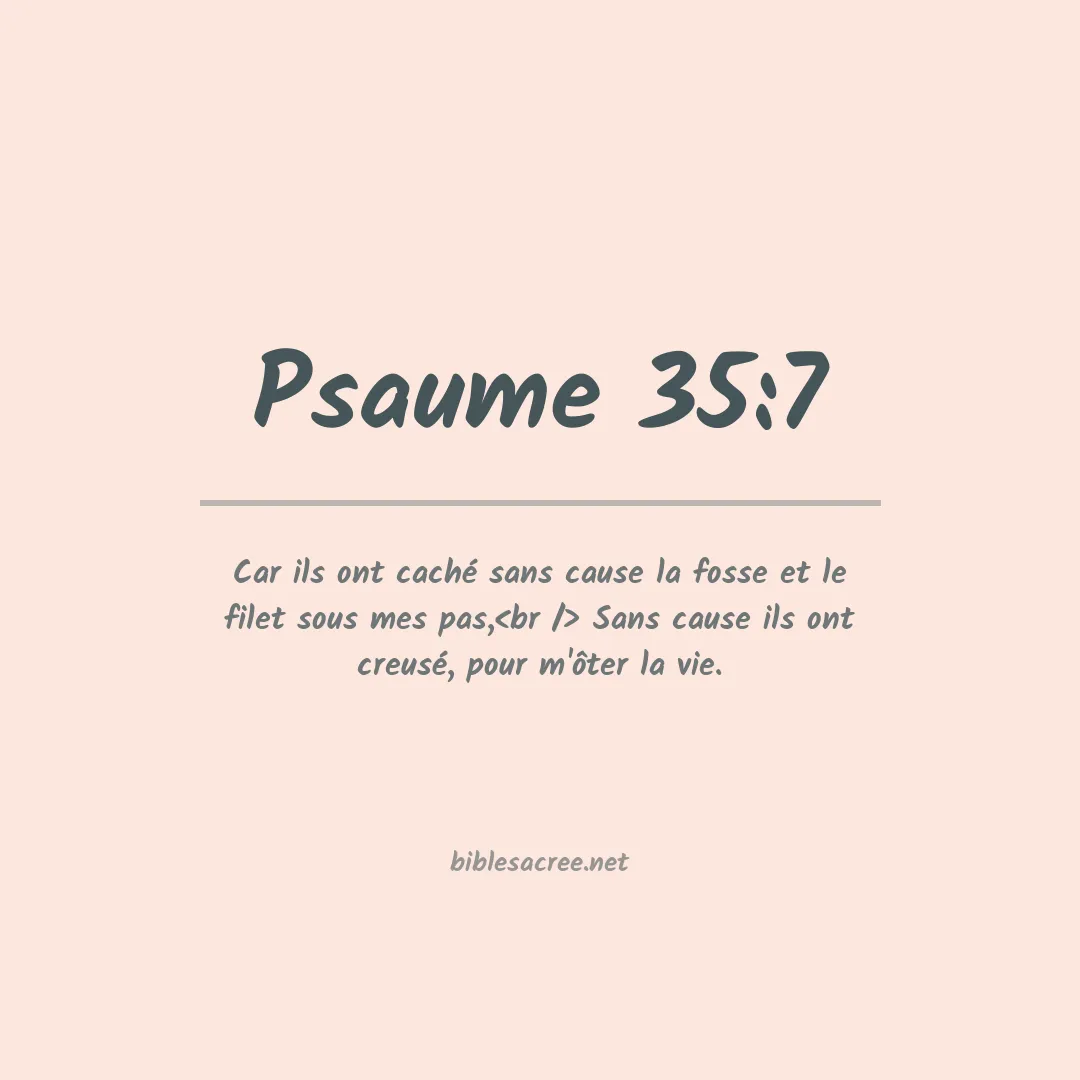 Psaume - 35:7