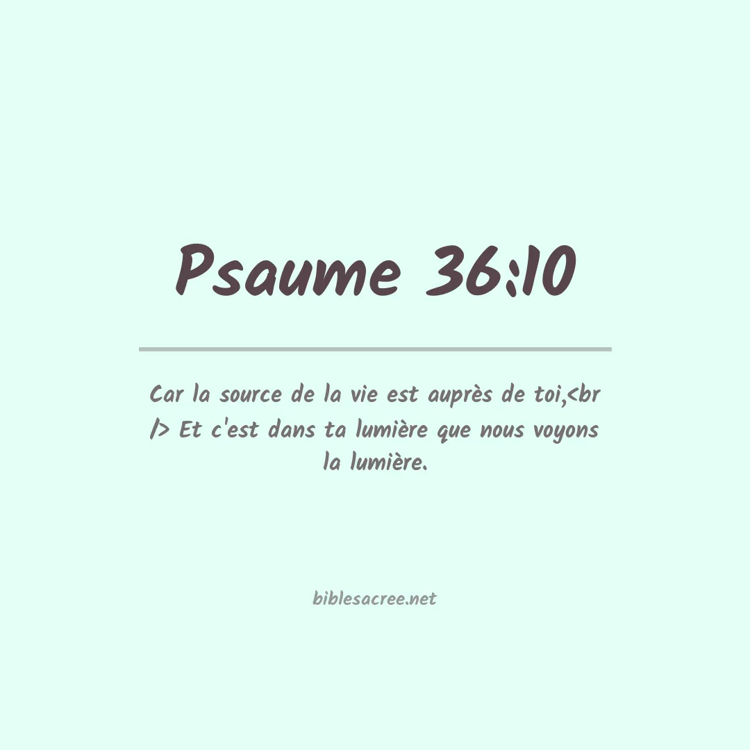 Psaume - 36:10