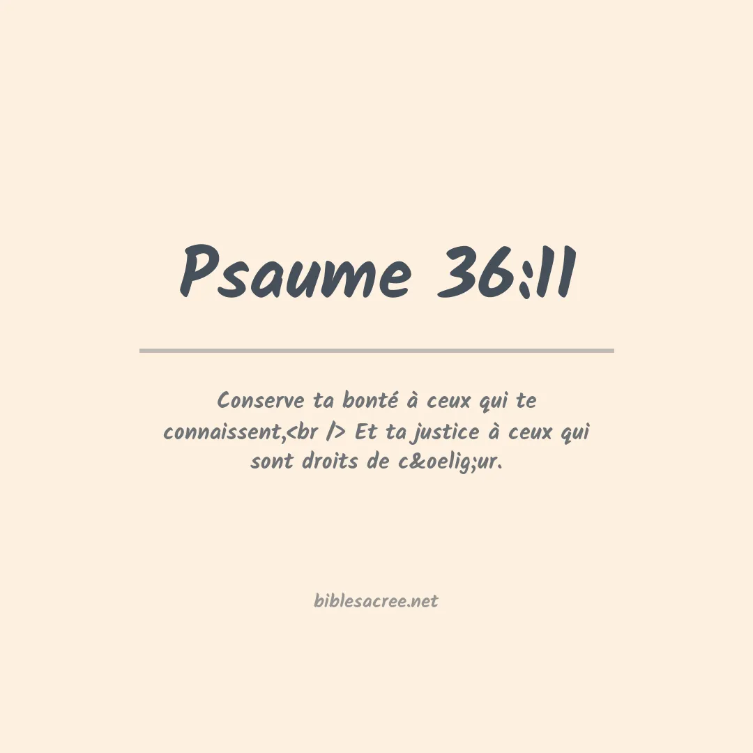 Psaume - 36:11