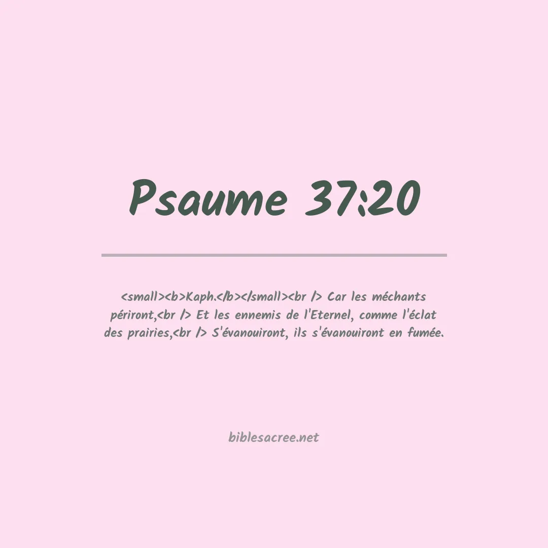 Psaume - 37:20