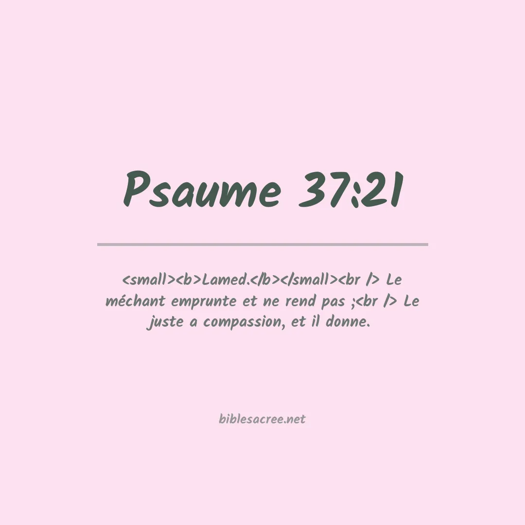 Psaume - 37:21