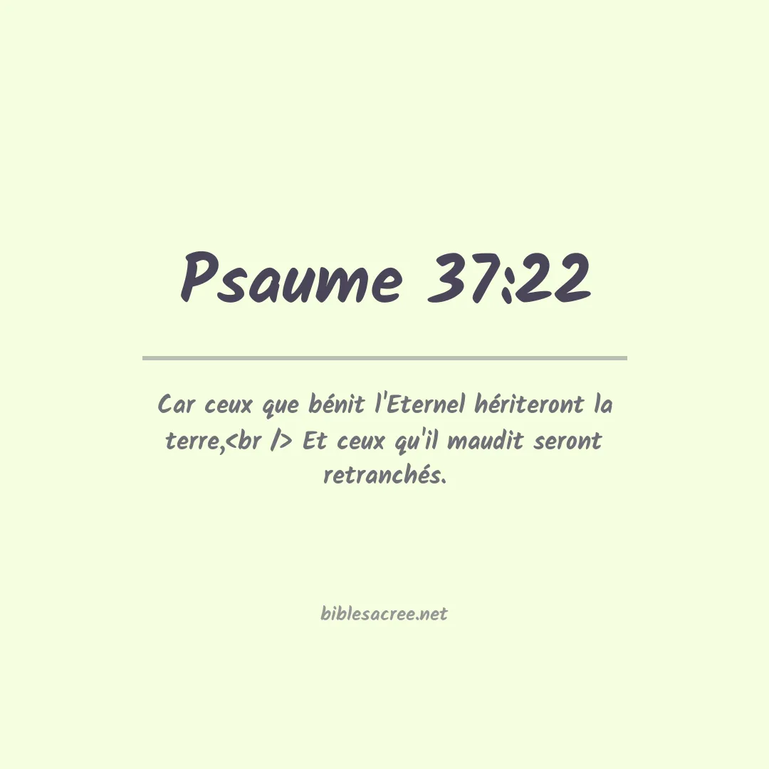 Psaume - 37:22