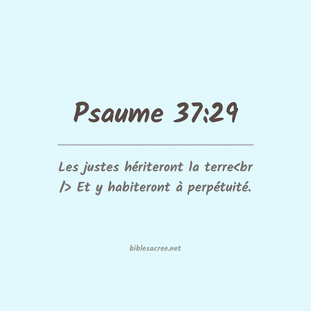 Psaume - 37:29
