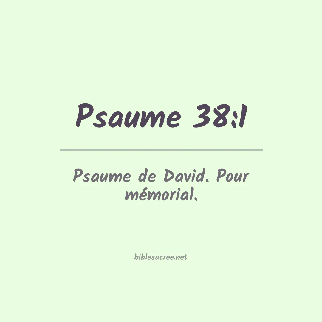 Psaume - 38:1