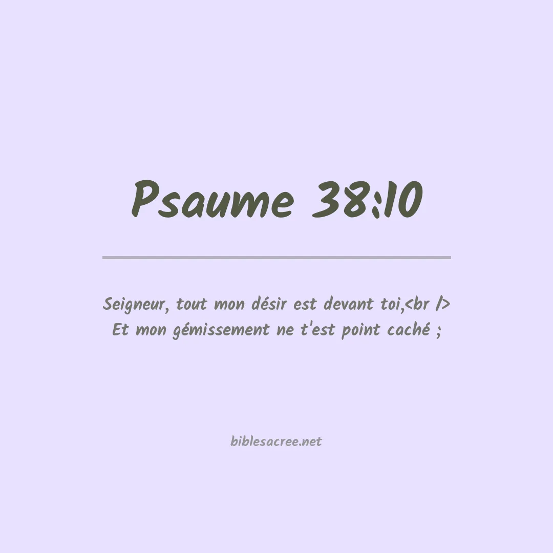 Psaume - 38:10