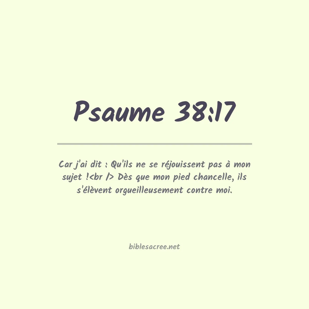 Psaume - 38:17