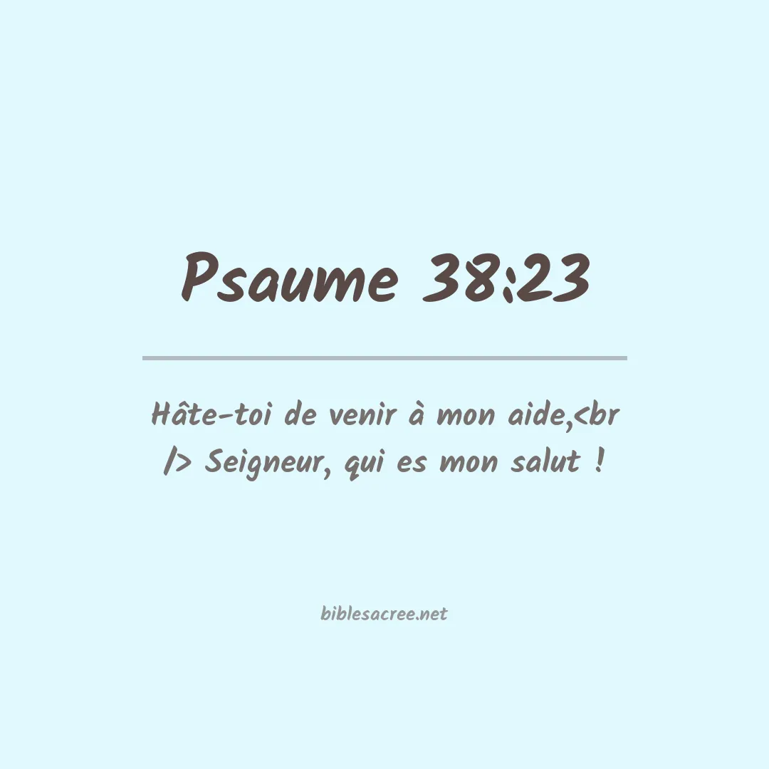 Psaume - 38:23