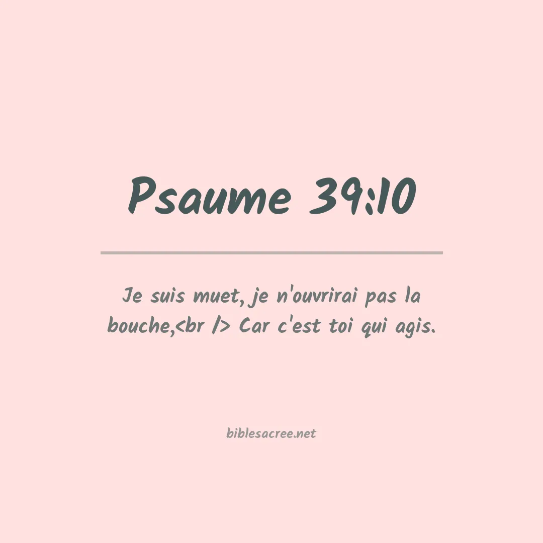 Psaume - 39:10