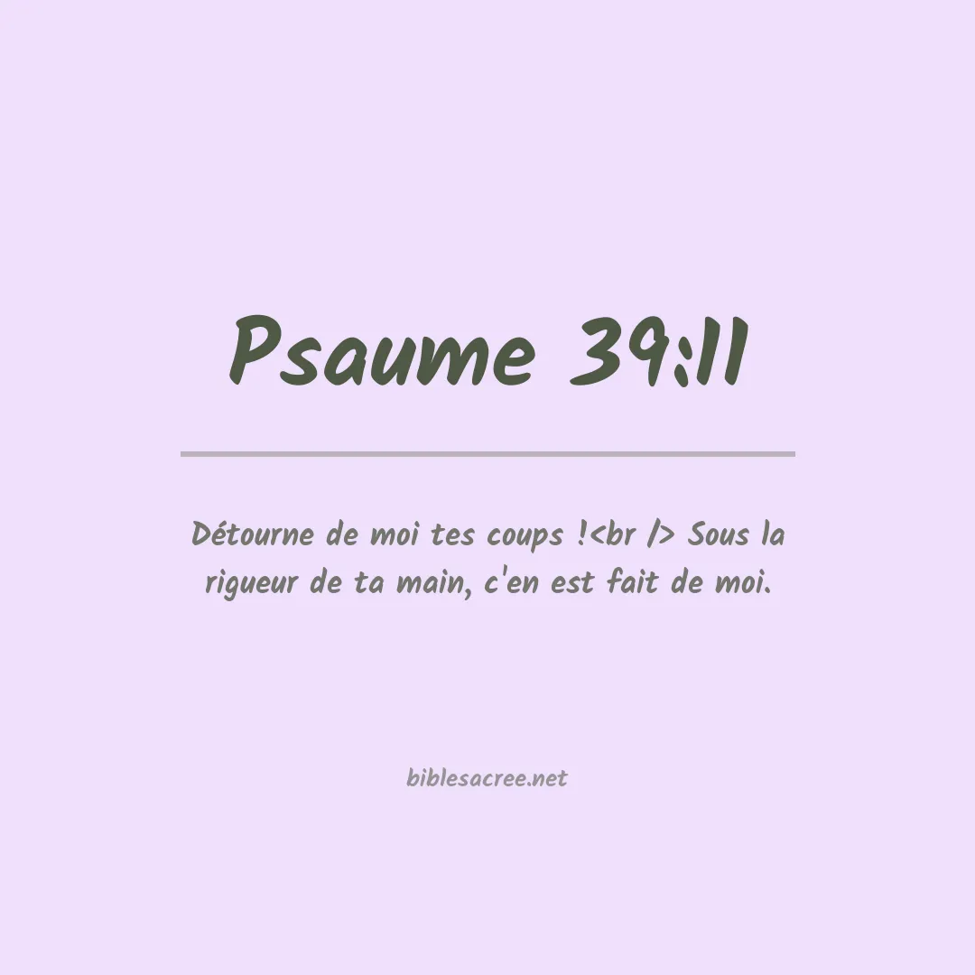 Psaume - 39:11