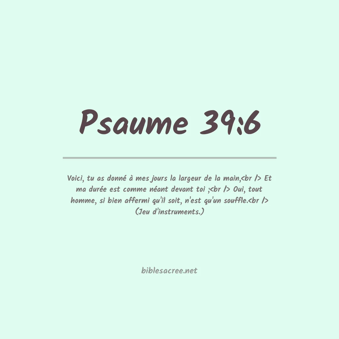 Psaume - 39:6