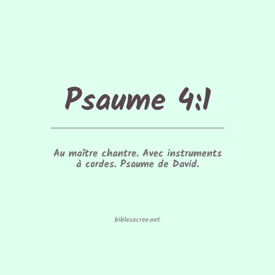 Psaume - 4:1