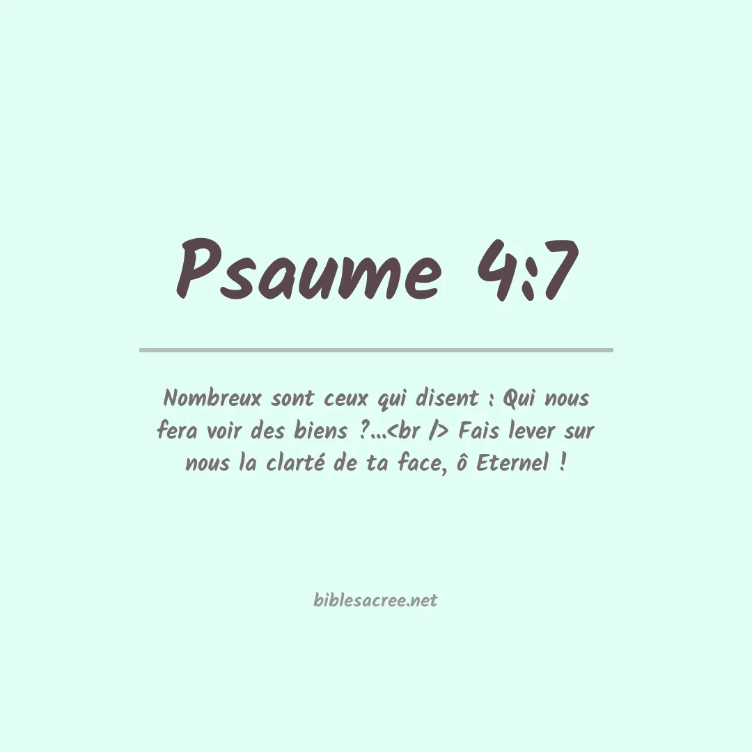 Psaume - 4:7