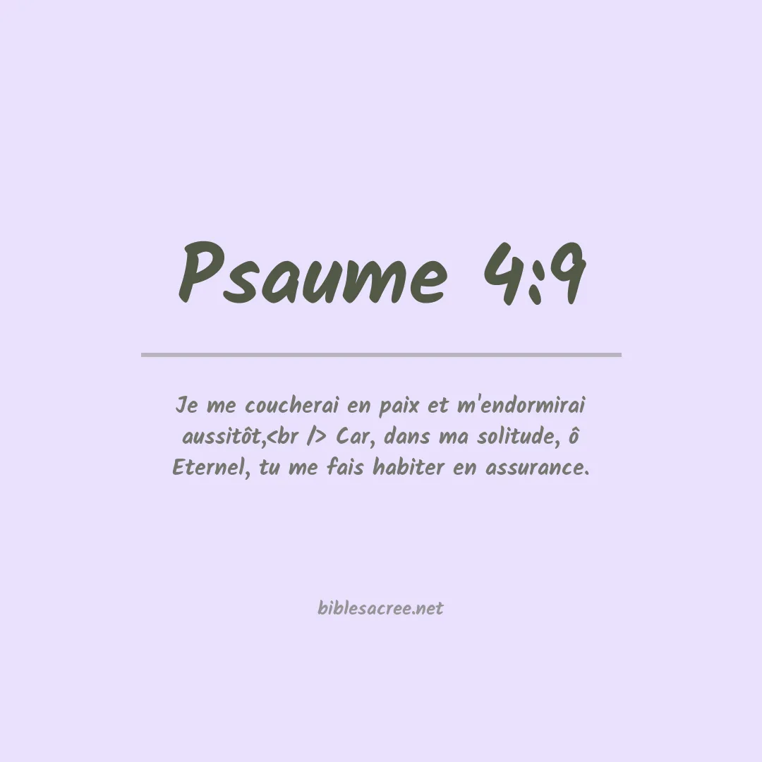 Psaume - 4:9