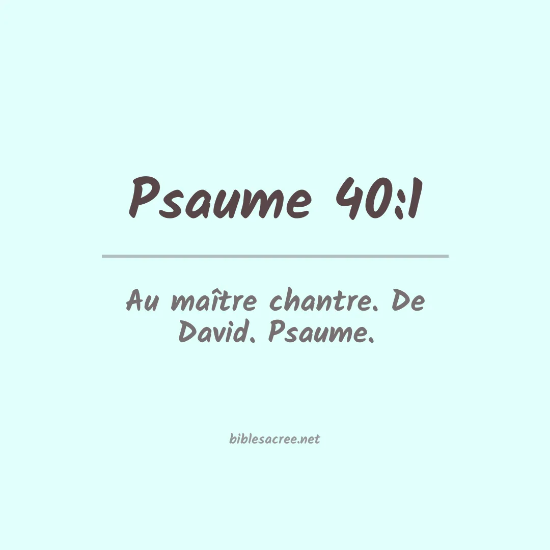 Psaume - 40:1