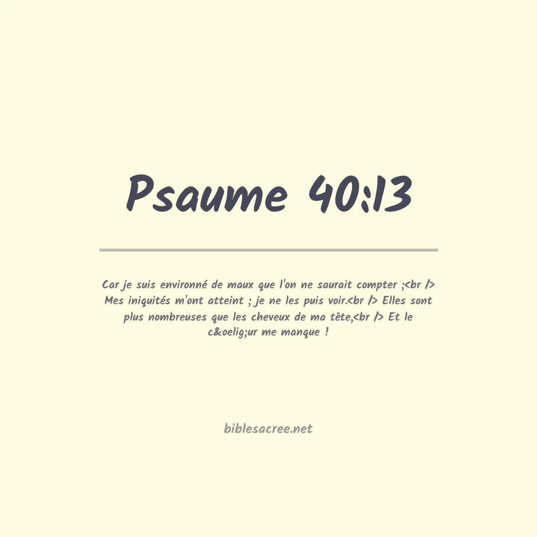 Psaume - 40:13