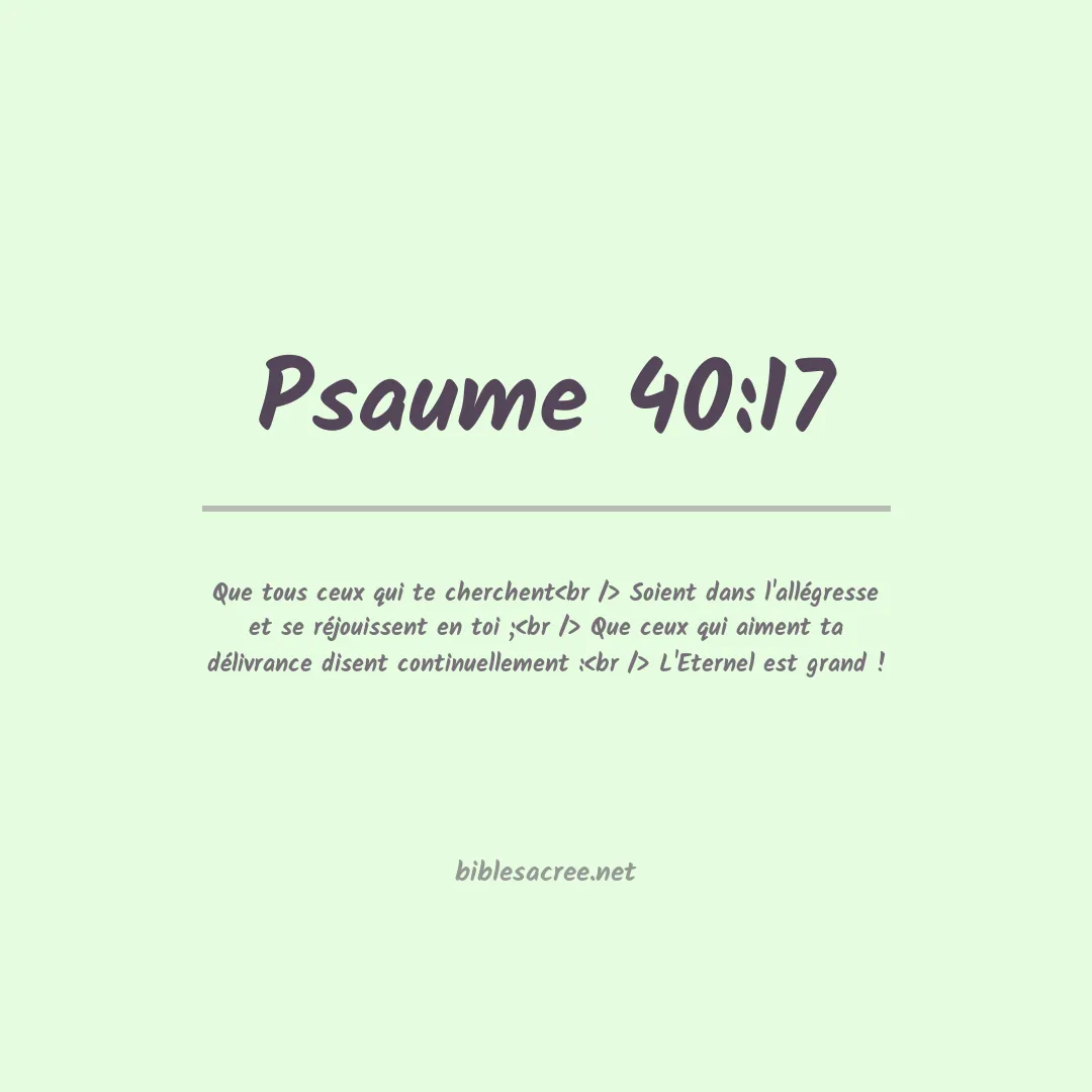 Psaume - 40:17