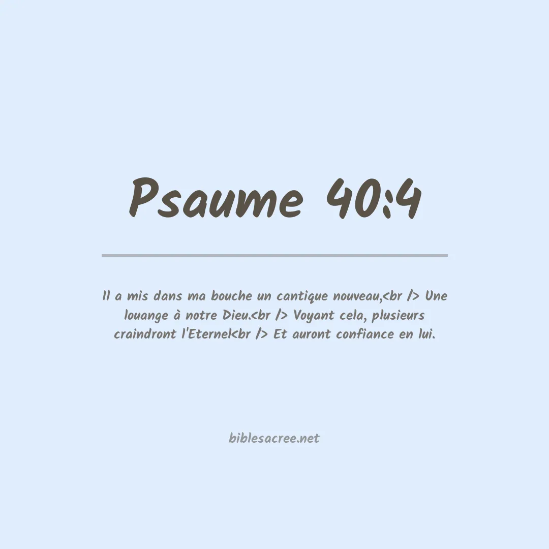 Psaume - 40:4