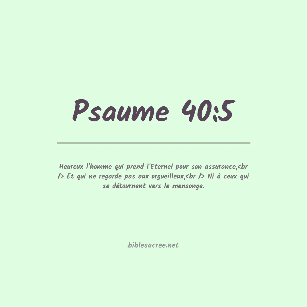 Psaume - 40:5