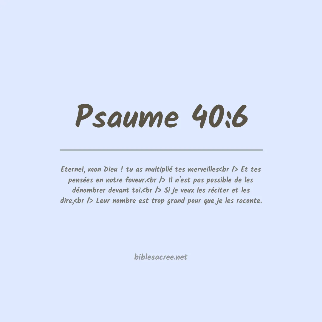 Psaume - 40:6