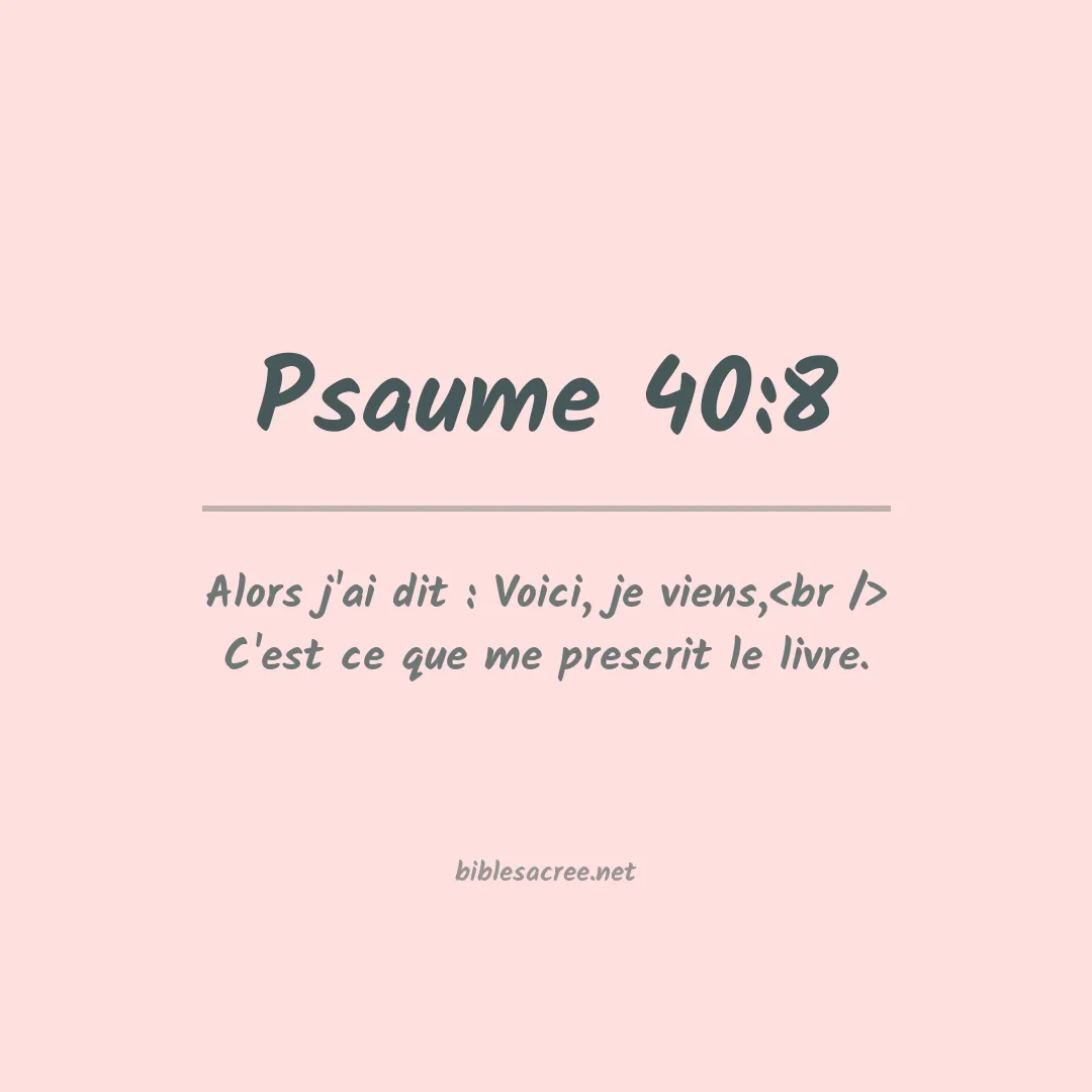 Psaume - 40:8