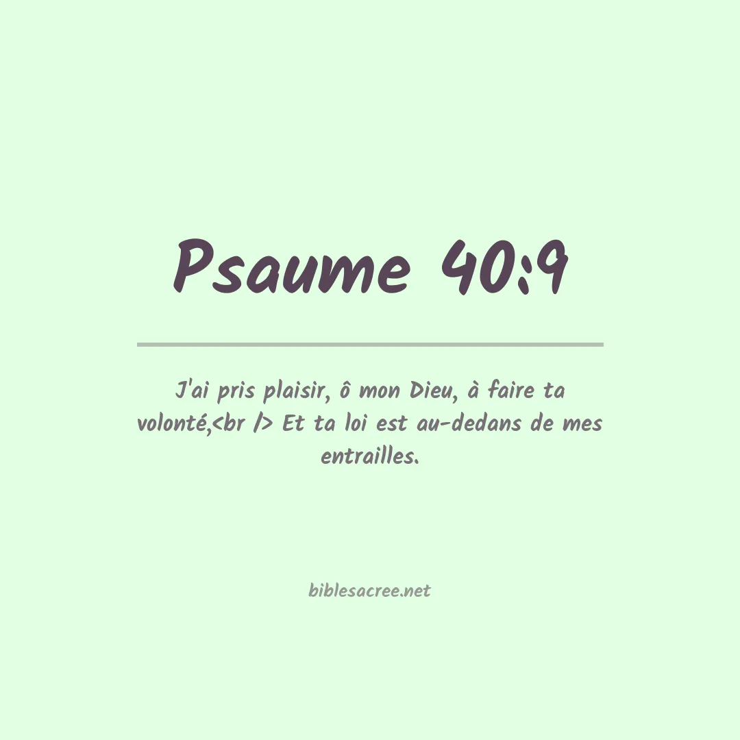 Psaume - 40:9