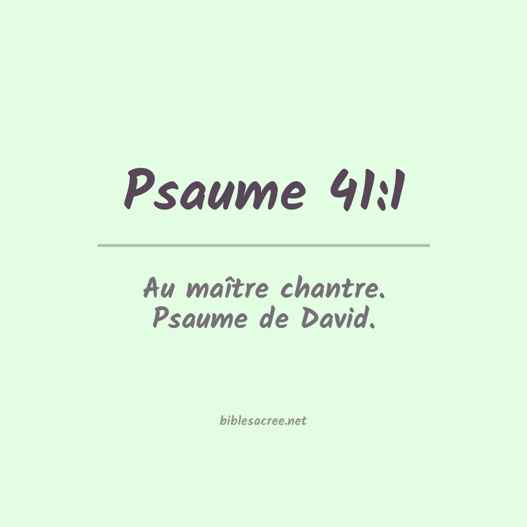 Psaume - 41:1