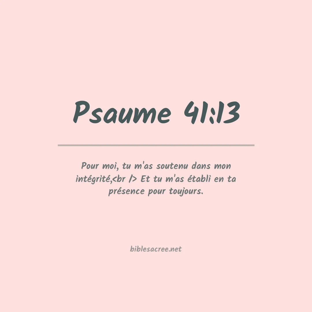 Psaume - 41:13